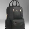 Black - Logo (2) Classic Waterproof Backpack with Zipper