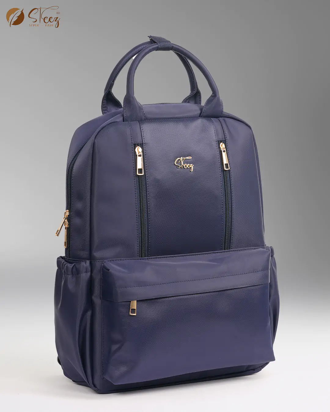 NavyBlue - Logo (2) Classic Waterproof Backpack with Zipper
