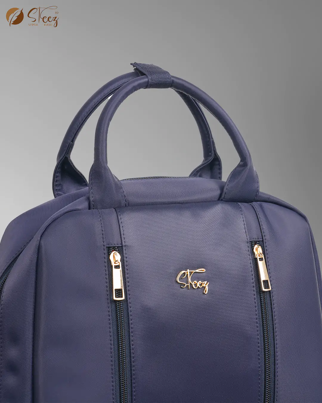 NavyBlue - Logo (3) Classic Waterproof Backpack with Zipper