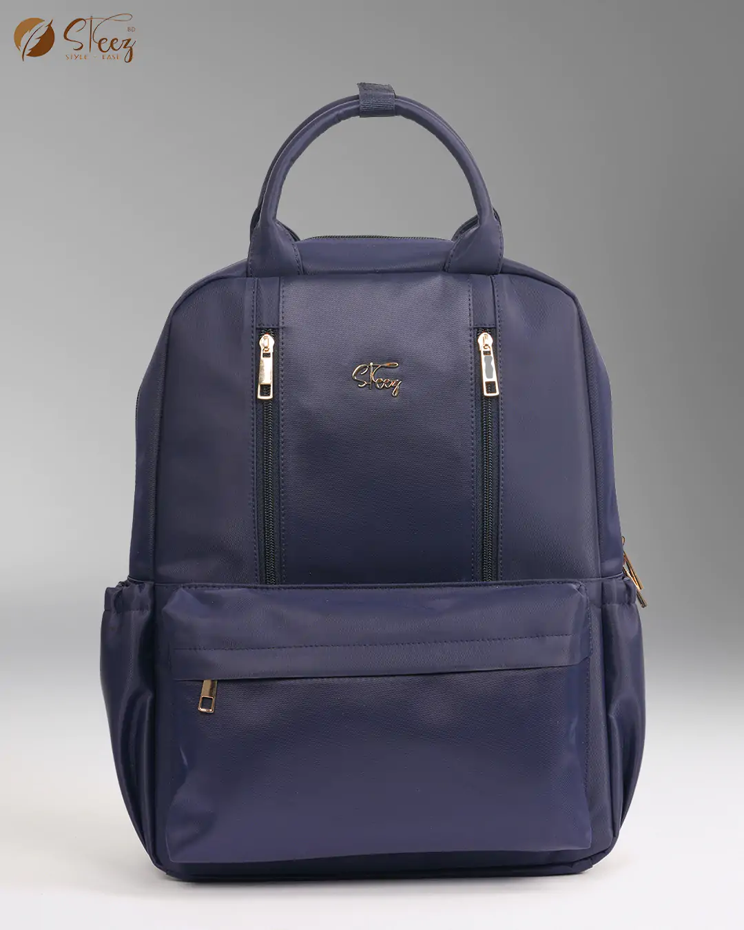 NavyBlue - Logo Classic Waterproof Backpack with Zipper