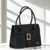 Noir Crocodile Handbag