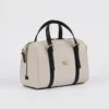 white_suede_duffel (3) Crocodile Duffel Bag