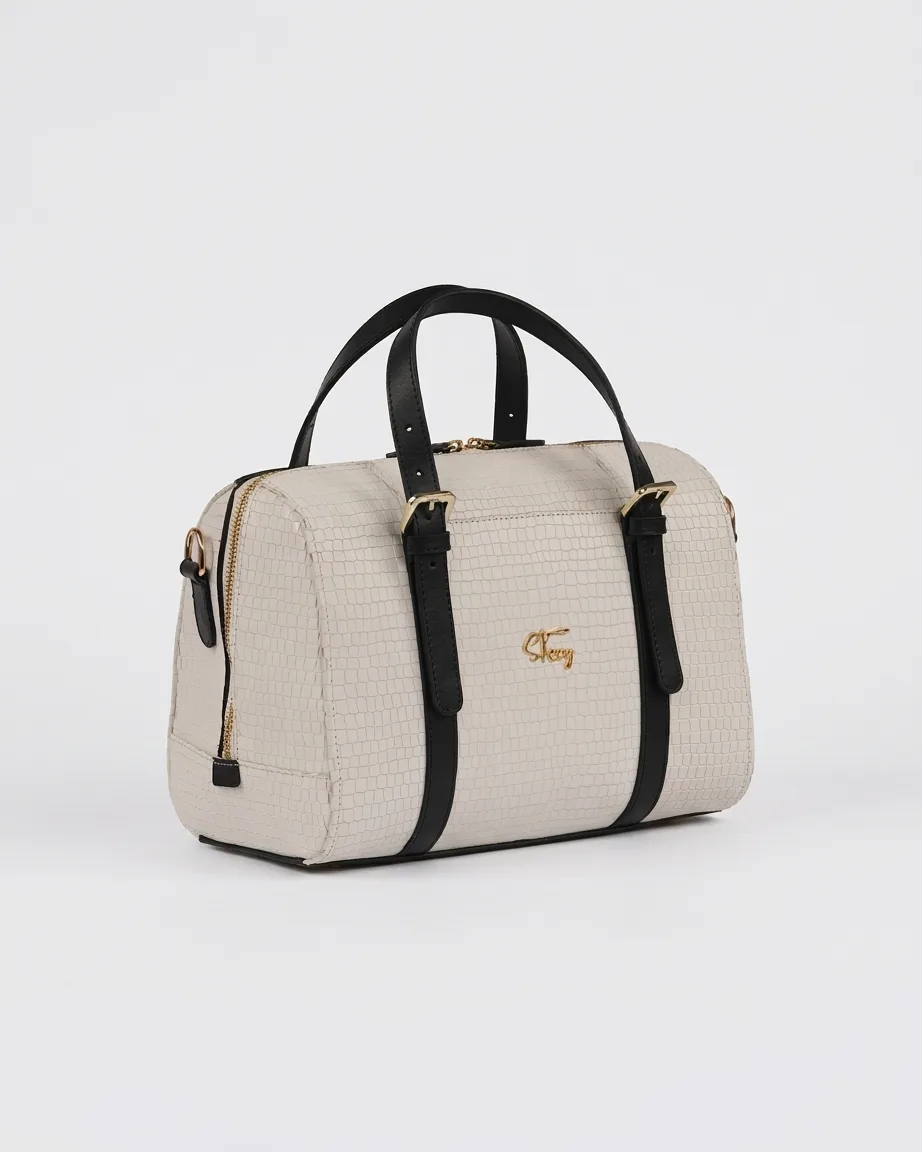 white_suede_duffel (3) Crocodile Duffel Bag