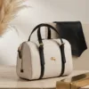 white_suede_duffel (5) Crocodile Duffel Bag